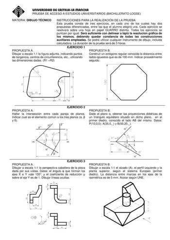 Examen de Dibujo Técnico II (selectividad de 2002)