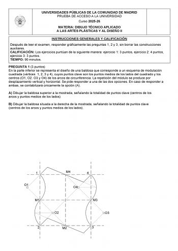 Dibujo Técnico Aplicado a las Artes Plásticas y al Diseño II – EvAU Comunidad de Madrid (2026)