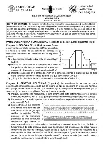 Biología – EBAU Región de Murcia (2026)