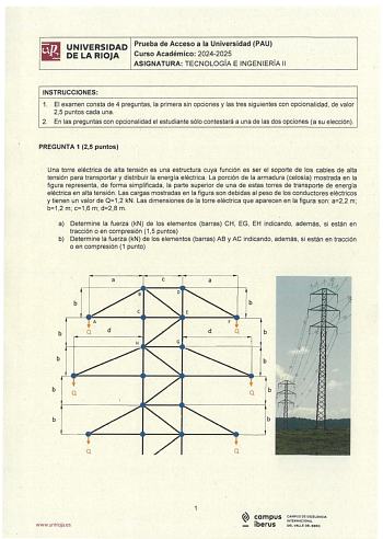 Examen de Tecnología e Ingeniería (EBAU de 2025)