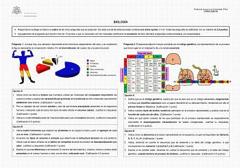 Biología – EBAU Asturias (2026)