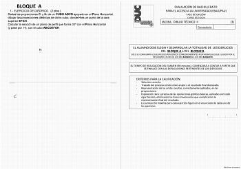 Examen de Dibujo Técnico II (EBAU de 2024)