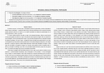 Examen de Portugués (EBAU de 2025)