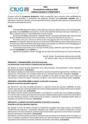 Lengua Gallega y Literatura – ABAU Galicia (2026)