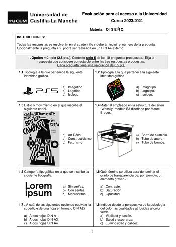 Examen de Diseño (EvAU de 2024)