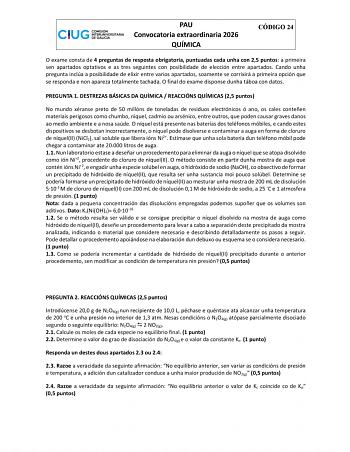 Química – ABAU Galicia (2026)