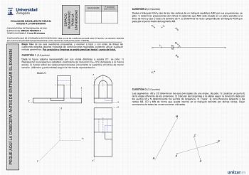 PEGUE AQUÍ LA CABECERA ANTES DE ENTREGAR EL EXAMEN ESPACI O RESERVADO PARA LA UNIVERSIDAD CALIFICACIÓN 2 Corrección doble corrección EVALUACIÓN BACHILLERATO PARA EL ACCESO A LA UNIVERSIDAD CONVOCATORIA EXTRAORDINARIA DE 2021 EJERCICIO DE DIBUJO TÉCNICO II TIEMPO DISPONIBLE 1 hora 30 minutos PUNTUACIÓN QUE SE OTORGARÁ A ESTE EJERCICIO Cada una de las cuestiones puntuará sobre 35 puntos La valoración obtenida por el alumno se prorrateará proporcionalmente a valor máximo de 1000 puntos factor 0952…