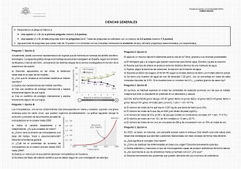 Examen de Ciencias Generales (EBAU de 2025)