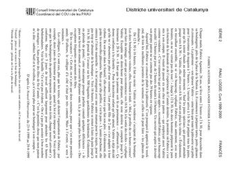 SRIE 2 PAAU LOGSE Curs 19992000 FRANCS Districte universitari de Catalunya FABRICE AGUENIER BOULANGER PTISSIER  PARIS Chaque matin Fabrice Aguenier 26 ans se lve entre 2 heures et 2 h 30 pour descendre dans sa boulangerie prs de la place de la Nation L il commence  préparer tartes petits gteaux et croissants  La patronne  son épouse Valérie  aime bien que toute la ptisserie soit prte pour louverture du magasin  7 heures  Louvrier arrive  3 h 30 et prépare tous les pains pour quils soient chauds…