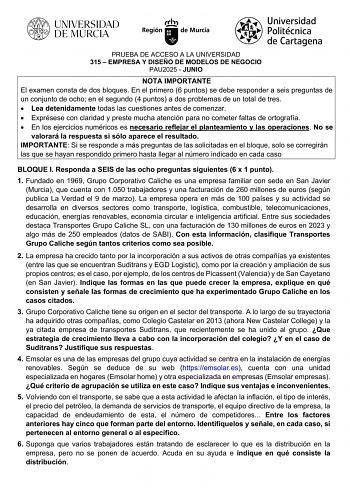 Examen de Empresa y Diseño de Modelos de Negocio (EBAU de 2025)
