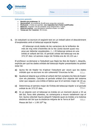 Examen de Física (PBAU de 2025)