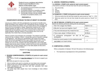 Examen de Inglés (PAU de 2010)