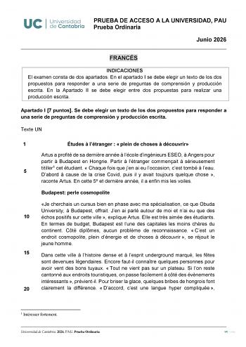 Francés – EBAU Cantabria (2026)