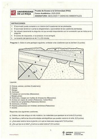 Geología y Ciencias Ambientales – EBAU La Rioja (2026)