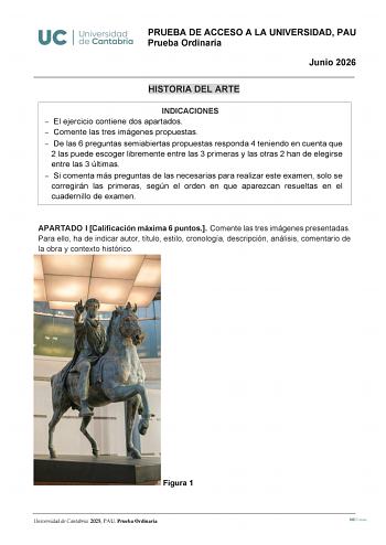 Historia del Arte – EBAU Cantabria (2026)