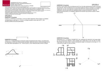 Examen de Dibujo Técnico II (PAU de 2013)