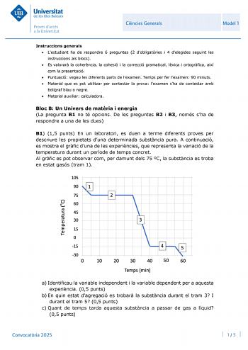 Examen de Ciencias Generales (PBAU de 2025)