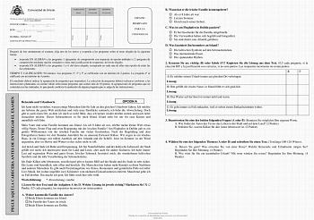 Examen de Alemán (EBAU de 2021)