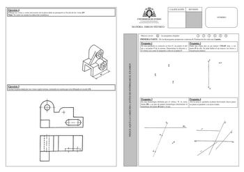 Examen de Dibujo Técnico II (selectividad de 2000)