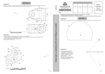 Examen de Dibujo Técnico II (PAU de 2012)