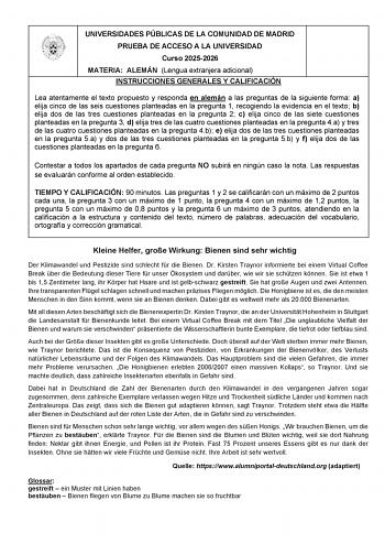 Alemán – EvAU Comunidad de Madrid (2026)