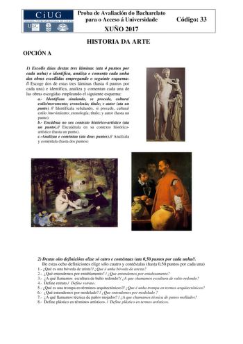 Examen de Historia del Arte (ABAU de 2017)
