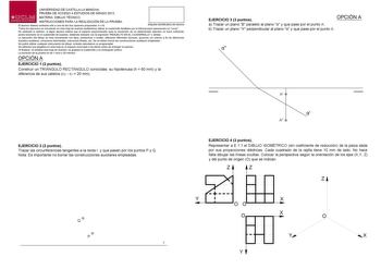 Examen de Dibujo Técnico II (PAU de 2013)