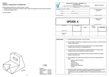 Examen de Dibujo Técnico II (PEvAU de 2019)