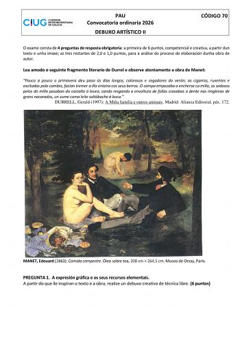 Dibujo Artístico II – ABAU Galicia (2026)
