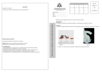 Examen de Diseño (PAU de 2012)