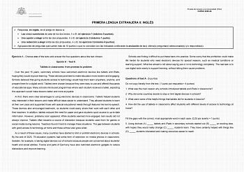 Inglés – EBAU Asturias (2026)