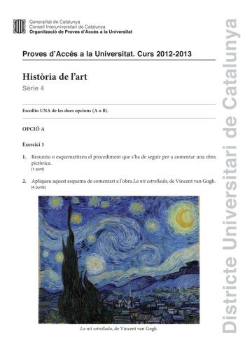 Examen de Historia del Arte (PAU de 2013)