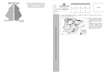 Examen de Geografía (selectividad de 2003)