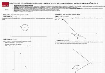 Examen de Dibujo Técnico II (EvAU de 2025)