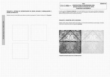 Examen de Dibujo Técnico Aplicado a las Artes Plásticas y al Diseño II (ABAU de 2025)
