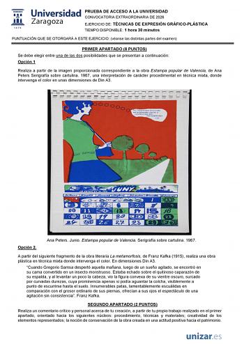 Técnicas de Expresión Gráfico Plástica – EvAU Aragón (2026)