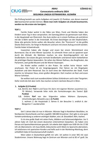 Examen de Alemán (ABAU de 2024)