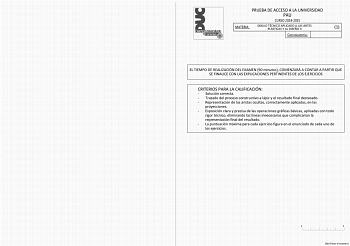 Examen de Dibujo Técnico Aplicado a las Artes Plásticas y al Diseño II (EBAU de 2025)