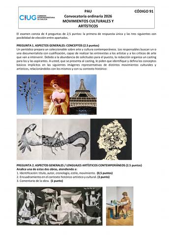 Movimientos Culturales y Artísticos – ABAU Galicia (2026)