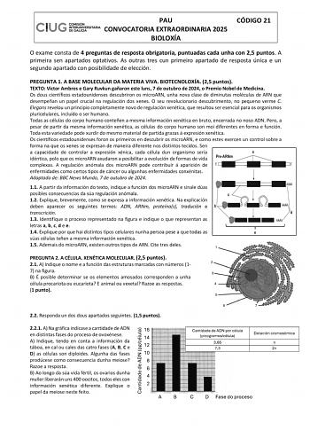 Examen de Biología (ABAU de 2025)