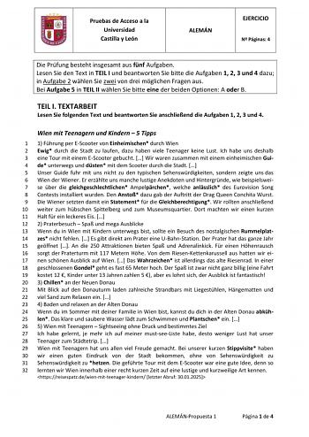 Examen de Alemán (EBAU de 2025)