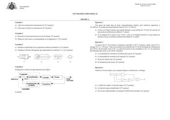 Examen de Tecnología Industrial (PAU de 2014)