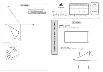 Examen de Dibujo Técnico II (PAU de 2014)