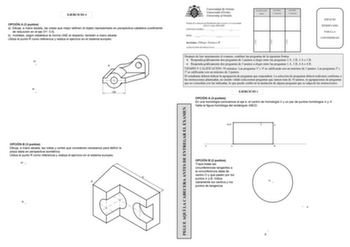 Examen de Dibujo Técnico II (EBAU de 2020)