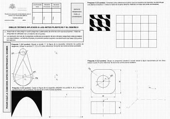 Examen de Dibujo Técnico Aplicado a las Artes Plásticas y al Diseño II (EBAU de 2024)