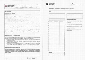 Examen de Dibujo Técnico Aplicado a las Artes Plásticas y al Diseño II (EBAU de 2024)