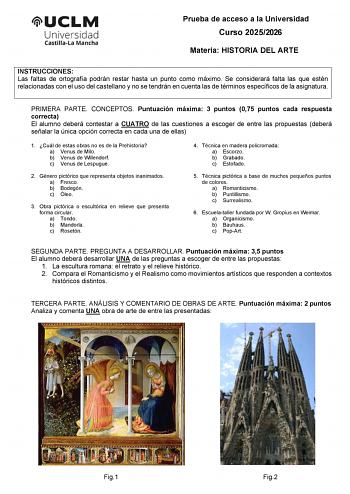 Historia del Arte – EvAU Castilla-La Mancha (2026)