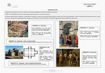 Prueba de evaluación de Bachillerato para el acceso a la Universidad EBAU CURSO 202122 HISTORIA DEL ARTE Después de leer atentamente el examen responda cinco preguntas cualesquiera a elegir entre las diez que se proponen TIEMPO Y CALIFICACIÓN 90 minutos Todas las preguntas se calificarán con un máximo de 2 puntos El estudiante deberá indicar la agrupación de preguntas que responderá La selección de preguntas deberá realizarse conforme a las instrucciones planteadas no siendo válido seleccionar …