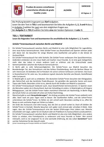 Alemán – EBAU Castilla y León (2026)