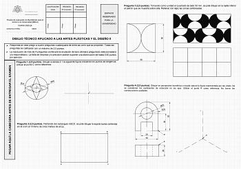 Examen de Dibujo Técnico Aplicado a las Artes Plásticas y al Diseño II (EBAU de 2024)